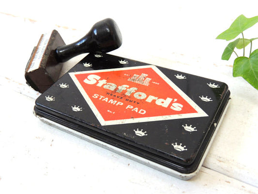 Stafford's NY 文房具 ヴィンテージ スタンプパッド スタンプ台 ステーショナリー USA