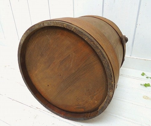 USA!アーリーアメリカン・木製・アンティーク・ウッドバレル/バスケット/樽