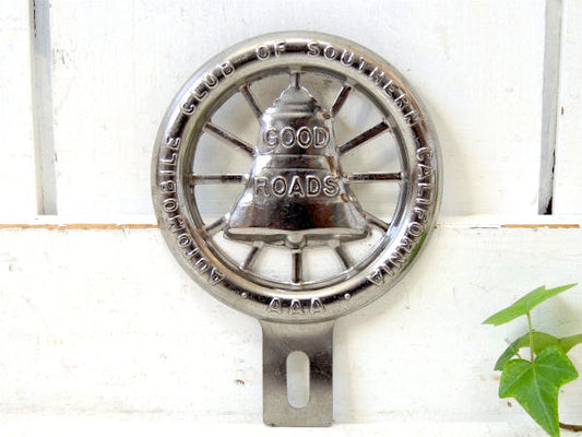 AAA・GOOD ROADS トリプルエー・1940s・ビンテージ・カーバッジ・エンブレム・トッパー