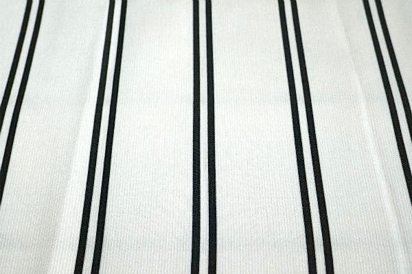 ホワイト&ブラック・ダブルストライプ柄・モノトーン・デットストック・ヴィンテージ・ファブリック・生地