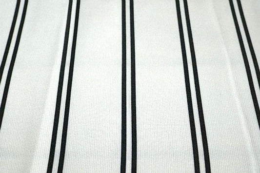 ホワイト&ブラック・ダブルストライプ柄・モノトーン・デットストック・ヴィンテージ・ファブリック・生地
