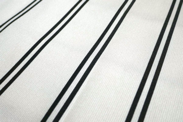 ホワイト&ブラック・ダブルストライプ柄・モノトーン・デットストック・ヴィンテージ・ファブリック・生地
