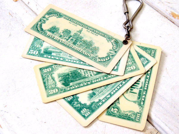 【アメリカ紙幣型】$5,$10,$20,$50,$100・ヴィンテージ・デッドストック・キーホルダー