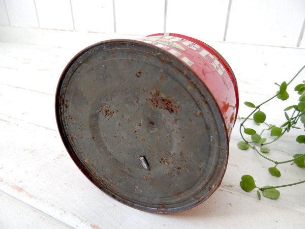 【1952's/フォルジャーズ】レッド・ブリキ製・ヴィンテージ・コーヒー缶・coffee