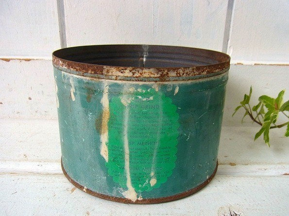 【MJB】ブリキ製・ヴィンテージ・コーヒー缶/ガーデニング USA