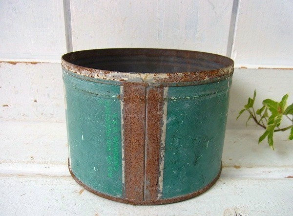 【MJB】ブリキ製・ヴィンテージ・コーヒー缶/ガーデニング USA