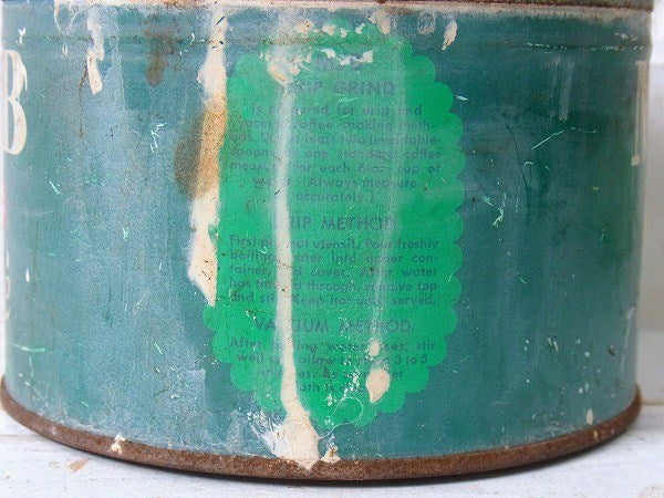 【MJB】ブリキ製・ヴィンテージ・コーヒー缶/ガーデニング USA