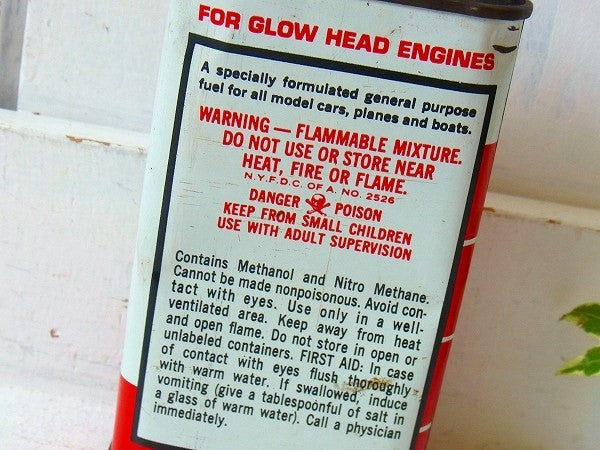 【COX】GLOW POWER FUEL・ヴィンテージ・オイル缶　USA