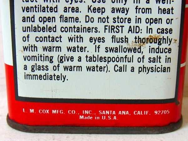 【COX】GLOW POWER FUEL・ヴィンテージ・オイル缶　USA