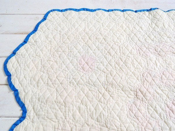 USA グランドマザーズ フラワーガーデン アンティーク キルト ベッドスプレッド マルチカバー