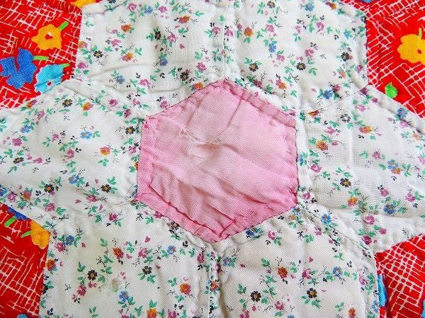 USA グランドマザーズ フラワーガーデン アンティーク キルト ベッドスプレッド マルチカバー