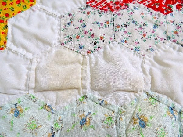 USA グランドマザーズ フラワーガーデン アンティーク キルト ベッドスプレッド マルチカバー