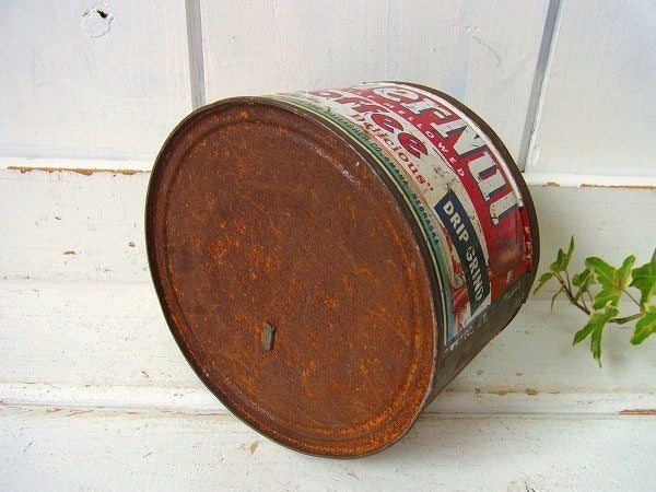 【Butter-Nut Coffee】ブリキ製・ヴィンテージ・コーヒー缶/ガーデニング USA