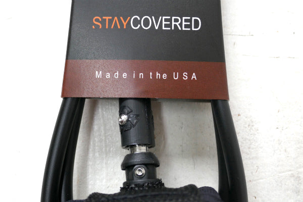 STAY COVERED ステイカバード USA カリフォルニア 6' STANDARD サーフィン リーシュコード USA MAT BLACK マットブラック