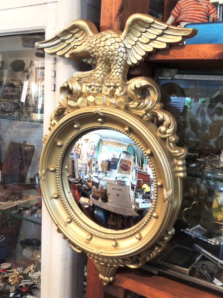 SYROCO・ウォールデコ ゴールド・イーグル・ミラー・ヴィンテージ・壁飾り・壁掛け鏡
