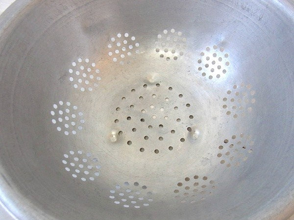 アンティーク・アルミコランダー/水切りボウル/USA/キッチン雑貨