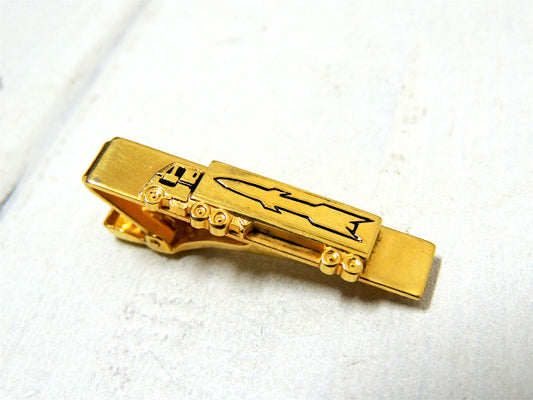 危険なトラック ヴィンテージ ミサイル&トレーラーモチーフ タイピン USA