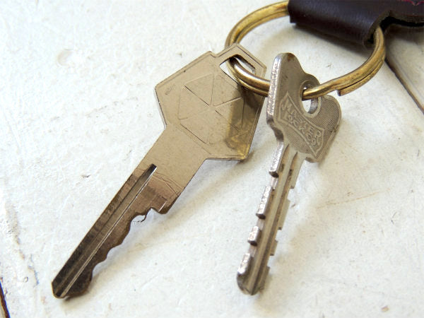 NTC・クライスラー ヴィンテージ・アメ車・アドバタイジング・キーホルダー・古鍵2本付き