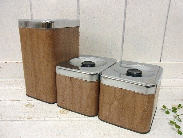 【Harvell Space Saver】ティン製・50’sヴィンテージ・キャニスター・3個セット