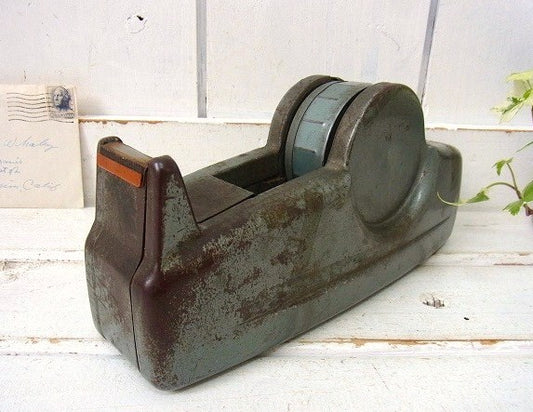 Scotch スコッチ・メタル製・アンティーク・テープカッター テープディスペンサー USA