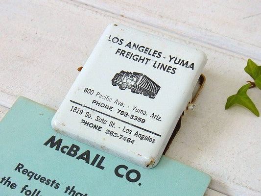 トラック会社 カリフォルニア州 ロサンゼルス-アリゾナ州 ユマ FREIGHT LINES アドバタイジング ヴィンテージ クリップ ペーパークリップ USA