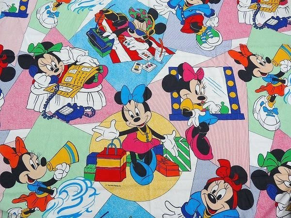 【ミニーマウス】USA!ウォルトディズニー・ボックスタイプ・ヴィンテージ・ユーズドシーツ