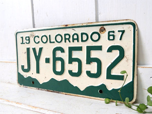 【コロラド州・JY-6552】1967's・ヴィンテージ・ナンバープレート/カーライセンス・USA