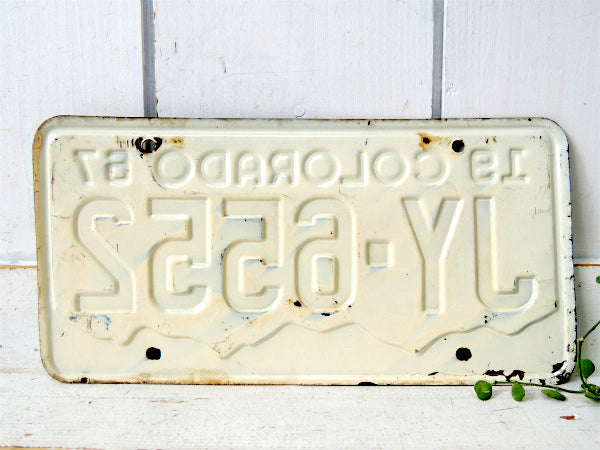 【コロラド州・JY-6552】1967's・ヴィンテージ・ナンバープレート/カーライセンス・USA