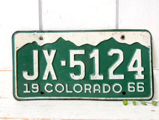 【アメリカ・コロラド州】1966’s・JX-5124・ヴィンテージ・ナンバープレート・カーライセンス