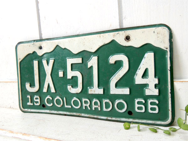 【アメリカ・コロラド州】1966’s・JX-5124・ヴィンテージ・ナンバープレート・カーライセンス