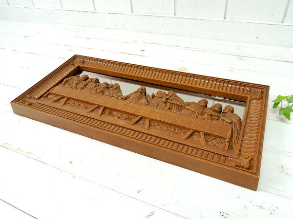 最後の晩餐・USA ヴィンテージ・壁飾り・壁掛け鏡・パブミラー・鏡・ミッドセンチュリー