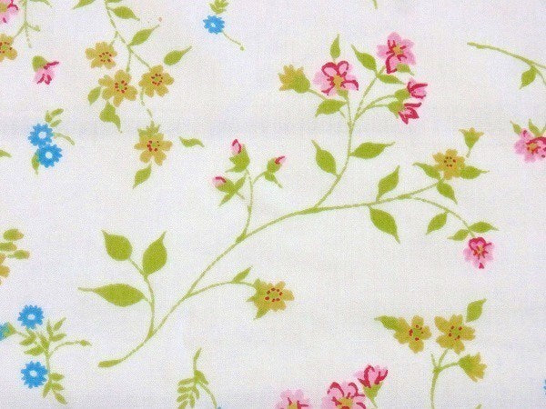 小花柄・ヴィンテージ・ユーズドシーツ(ボックスタイプ)　USA