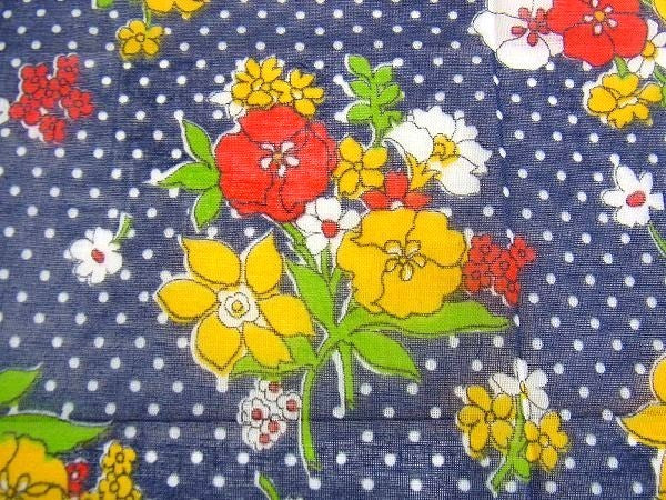 カラフルな小花柄・デッドストック・ヴィンテージ・ファブリック/生地　USA