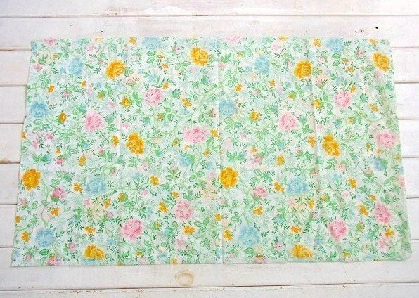 【J.C.Penny】花柄・ヴィンテージ・ピロケース/枕カバー　USA