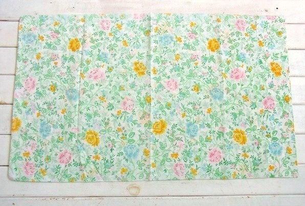 【J.C.Penny】花柄・ヴィンテージ・ピロケース/枕カバー　USA