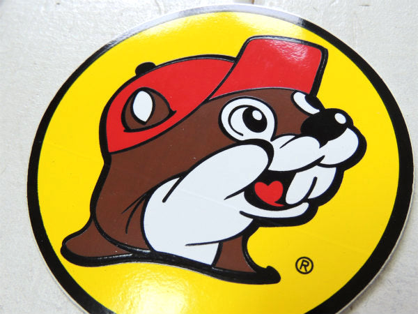 【バッキーズ】Lサイズ・ガソリンスタンド・ビーバー・キャラクター・アドバタイジング・ステッカー