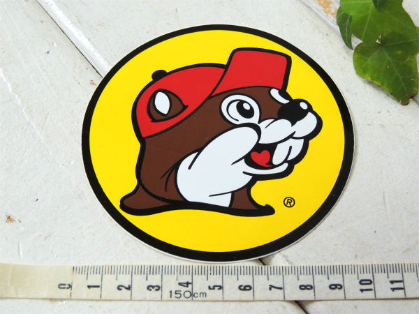 【バッキーズ】Lサイズ・ガソリンスタンド・ビーバー・キャラクター・アドバタイジング・ステッカー