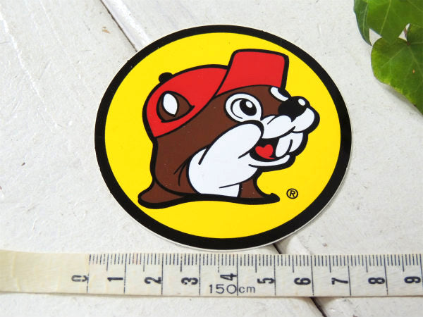 【バッキーズ】Mサイズ・ガソリンスタンド・ビーバー・キャラクター・アドバタイジング・ステッカー