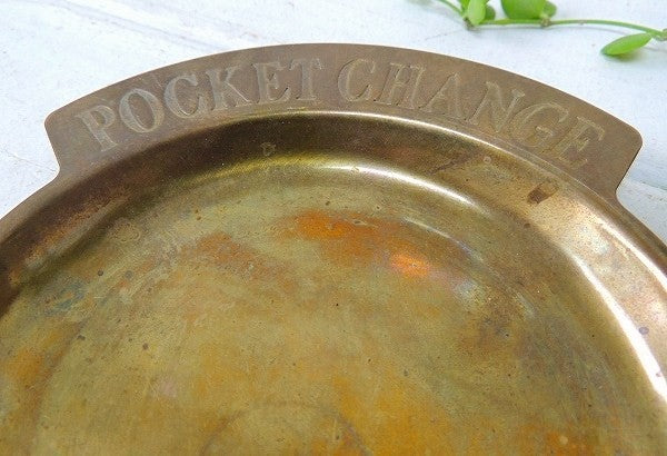 【POCKET CHANGE】USA!真鍮製・アンティーク・ポケットチェンジ・トレイ/マネートレイ