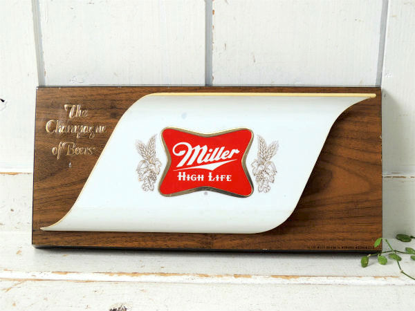 【MILLER】ミラービール・アドバタイジング・60'sヴィンテージ・サイン・看板・壁飾り・BAR