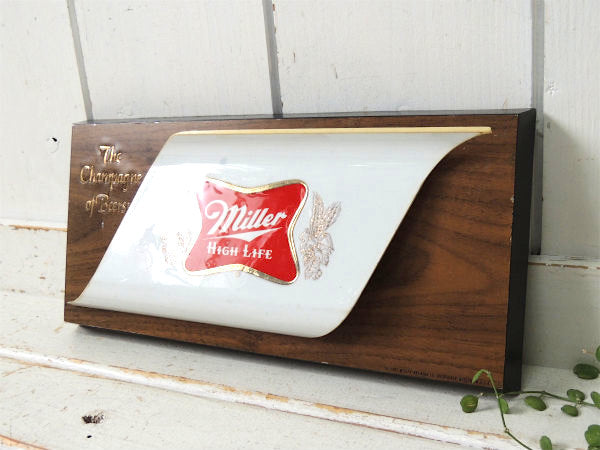 【MILLER】ミラービール・アドバタイジング・60'sヴィンテージ・サイン・看板・壁飾り・BAR