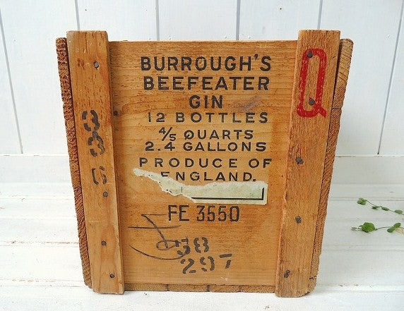 【BEEFEATER】イギリス・ビーフィーター・ドライジンのヴィンテージ・ウッドボックス/木箱