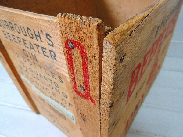 【BEEFEATER】イギリス・ビーフィーター・ドライジンのヴィンテージ・ウッドボックス/木箱