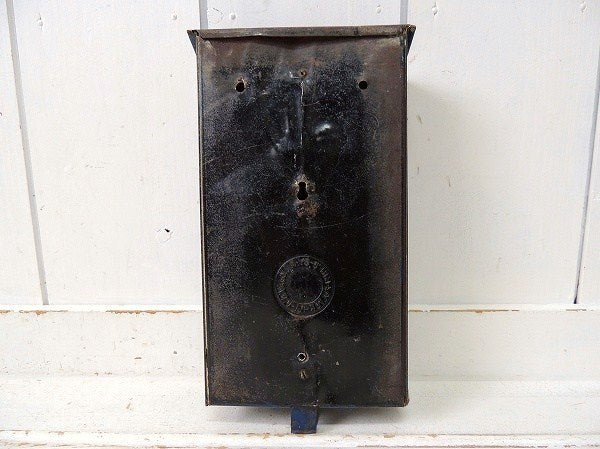 USA!青色・新聞受け付き・メタル製・アンティーク・メールボックス/郵便受け/ポスト