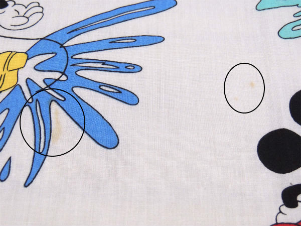 【レトロなミッキー&ミニー】激レア!パレット&ペイント柄・ヴィンテージ・カーテン/生地