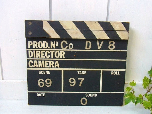 木製・アンティーク・カチンコ/映画道具/clapperboard　USA
