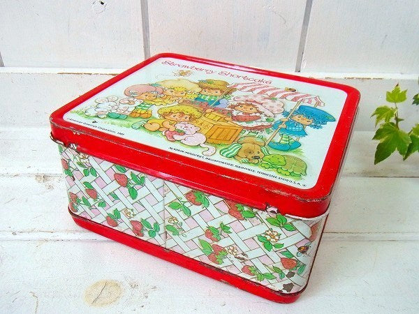 【ストロベリーショートケーキ】80’s・アラジン・ティン製・ヴィンテージ・ランチボックス　USA