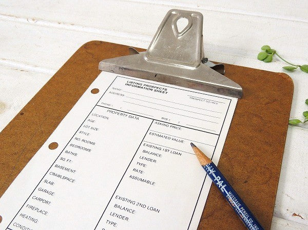 【Buill PRODUCTS】ロングタイプ・ヴィンテージ・クリップボード/バインダー