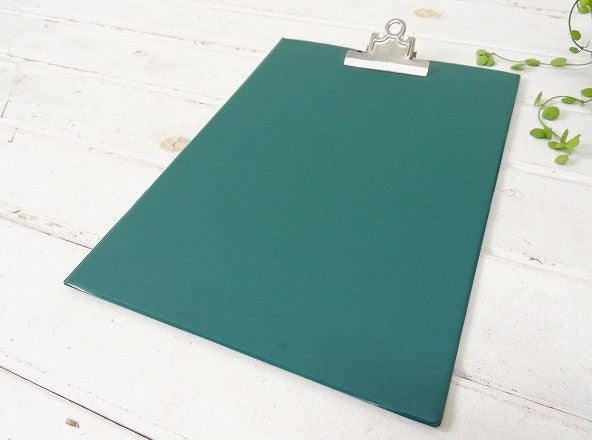 USA!グリーン色・ビニール製・クリップボード/バインダー