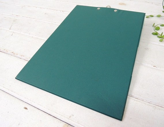 USA!グリーン色・ビニール製・クリップボード/バインダー